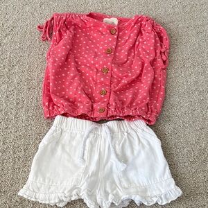 Kids Pink and White Matching Set